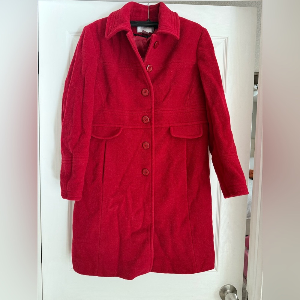 Worthington Vibrant Red Trench Coat